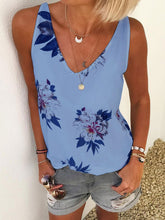 Load image into Gallery viewer, Printed Sleeveless Casual T-Shirt