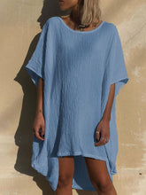 Load image into Gallery viewer, Solid Color Round Neck Short Sleeve Casual T-shirt