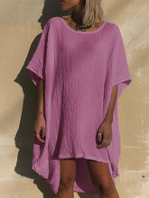 Load image into Gallery viewer, Solid Color Round Neck Short Sleeve Casual T-shirt