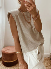 Load image into Gallery viewer, Solid Color Sleeveless T-Shirt