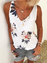 Load image into Gallery viewer, Printed Sleeveless Casual T-Shirt